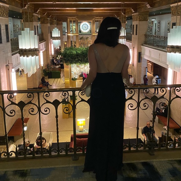 WINDSOR NAVY BLUE GOWN / MAXI DRESS - Picture 3 of 4